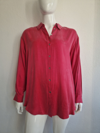 Créton blouse Cremmie. Maat XL. Framboos.