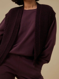 By-Bar gilet SEM. Maat M. Aubergine/wol.