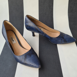 Clarks pumps. Mt. 37. Blauw/leer