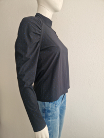 Studio Anneloes top. Maat S. Nachtblauw/stippenprint.