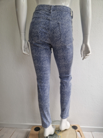 Rosner mid rise skinny fit Antonia. Maat 42, Blauw/wit.