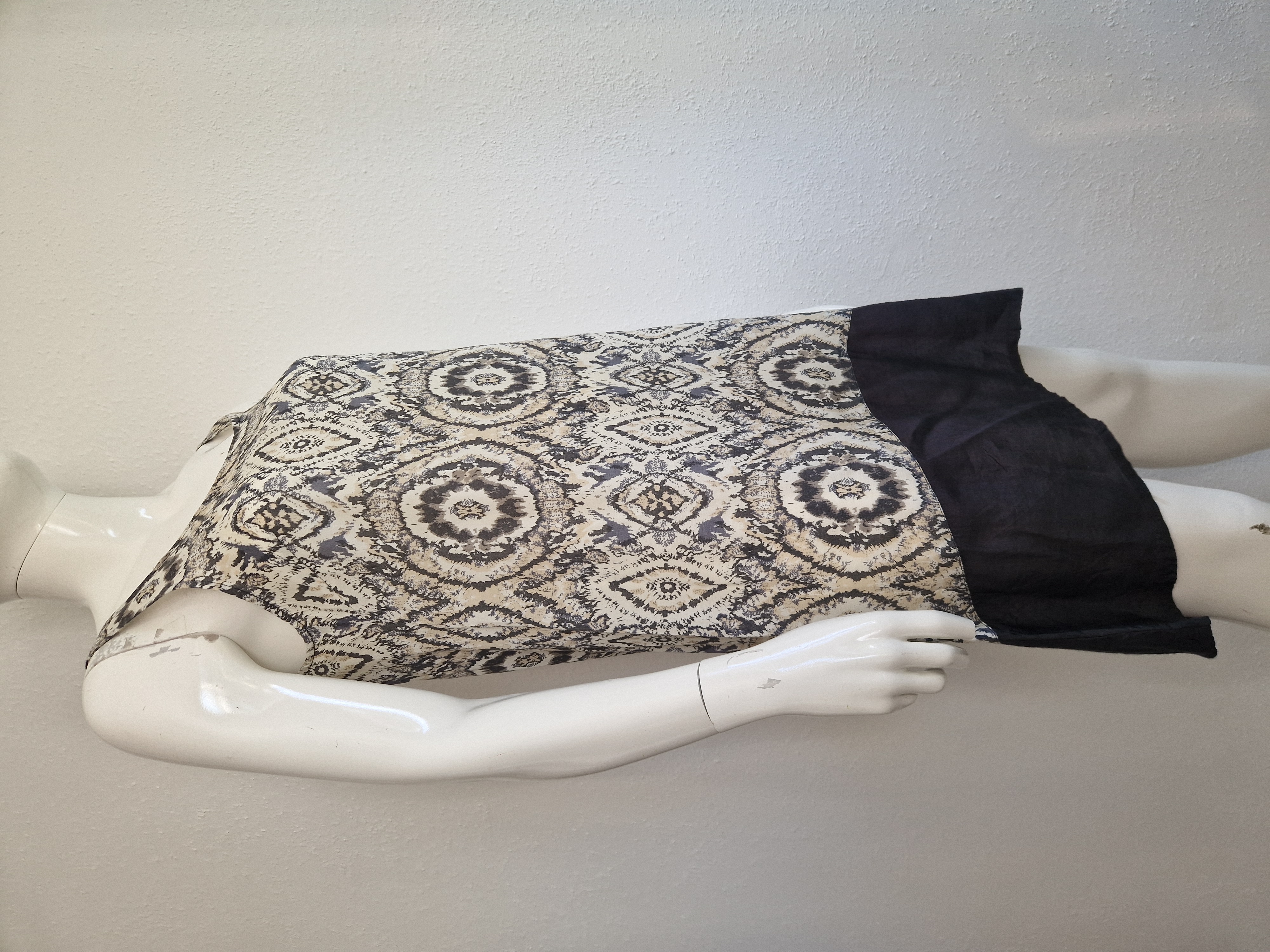 Bon 'A Parte zomerjurk. Maat 38, Beige/print.