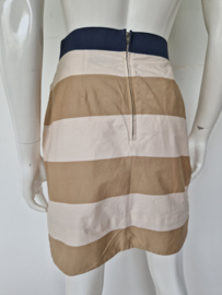 COS rok met vaste omslag. Mt. 38, Beige/camel/gestreept.