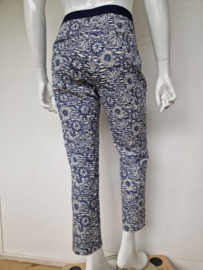 BRAX pantalon Maron. Mt. 44, Blauw/crème/print.