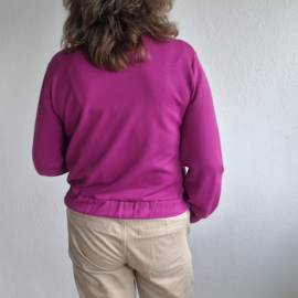 Saar vest/bomberjasje. Maat L. Fuchsia.