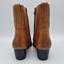 Osstone enkellaarzen. Maat 41, Cognac/leer