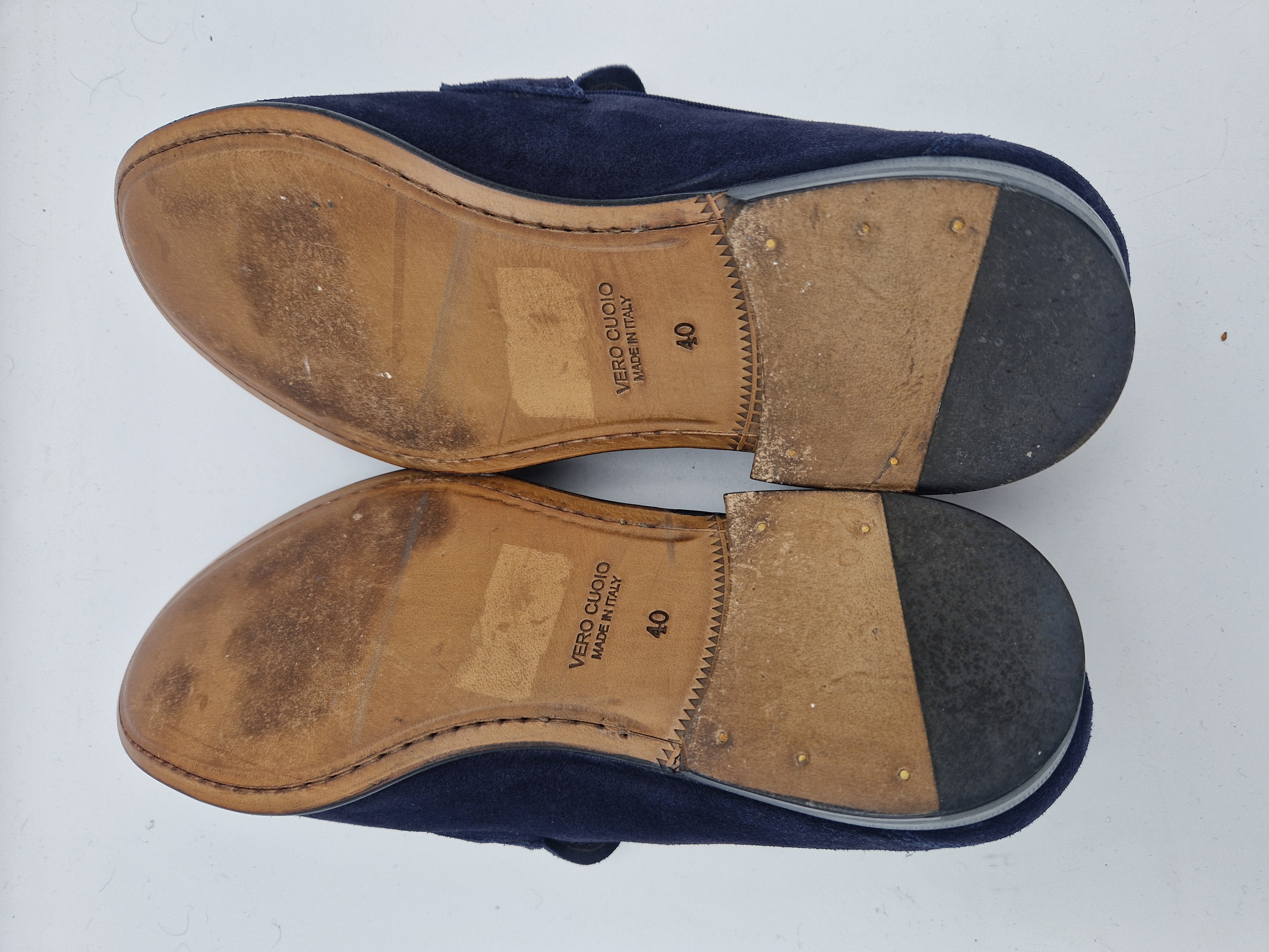 Flecs instappers. Maat 40, Donkerblauw/suède.