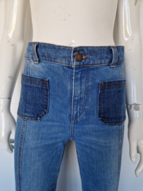 Pablo Paris flare jeans. Maat 34/36. Blauwtinten