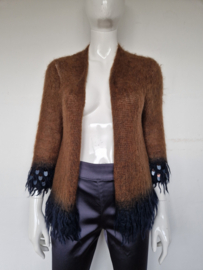 Luisa Cerano vest. Maat 40, Bruin/ mohair.