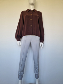 Riani luxe blouse/jasje. Maat 38. Bruin/lyocell