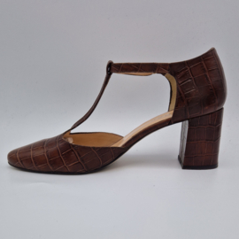 Jonak Paris pumps. Maat 40, Crocoprint/bruin.