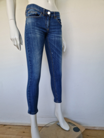 Elisabetta Franchi gold cropped skinny. Mt. 29, Blauw.