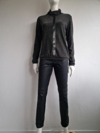 Beate Heymann top met col. Maat 38, Zilver.