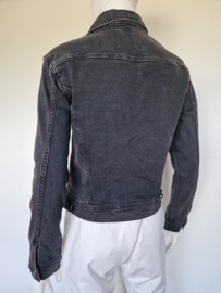 Denham denim jasje. Mt. 38/40. Zwart