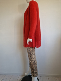 Luisa Cerano vest. Maat 40,Rood/mohair