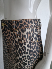 Ganni denim maxi rok. Maat 40. Luipaardprint