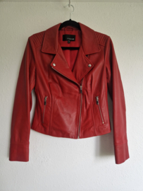 Studio AR bikerjack Kendall. Maat 38, Rood/leer.