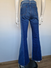 Pablo Paris flare jeans. Maat 34/36. Blauwtinten