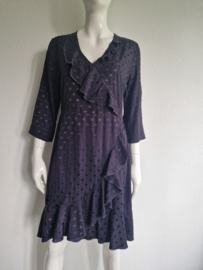 Gestuz roezeljurk Halia. Maat 40. Donkerblauw.