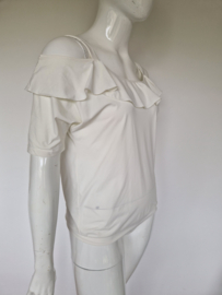Studio Anneloes off-shoulder top crème. Maat L