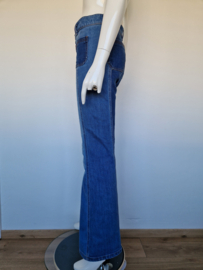 Pablo Paris flare jeans. Maat 34/36. Blauwtinten