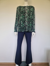 Riani blouse met groene animalprint. Maat M/zijde.