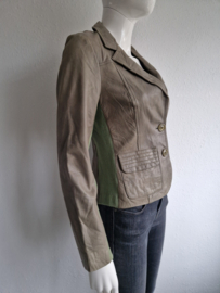 Transmission blazer. Maat 36, Groen/leer.