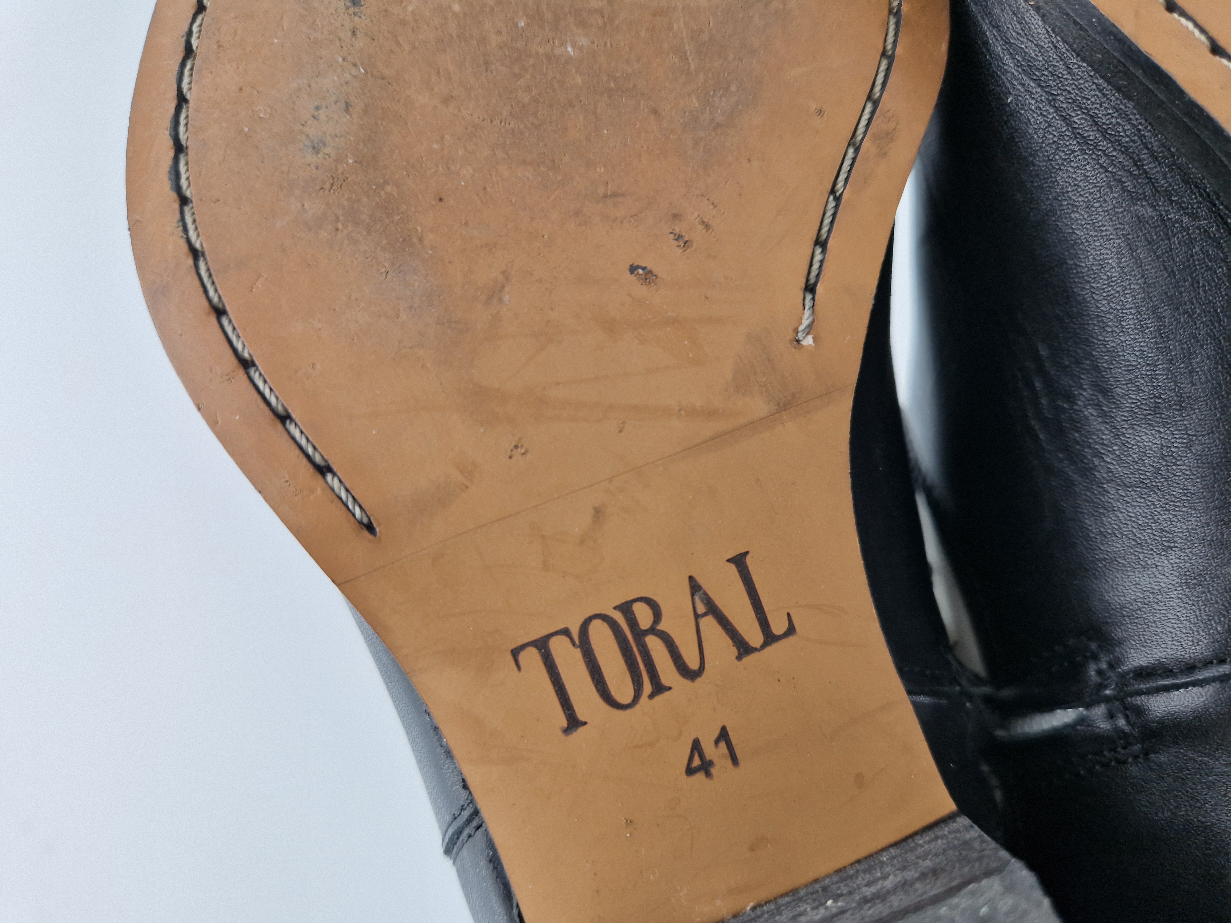 Toral westernlaarsjes. Maat 41, Zwart/wit/leer