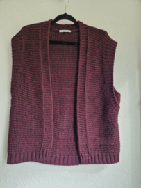By-Bar gilet SEM. Maat M. Aubergine/wol.