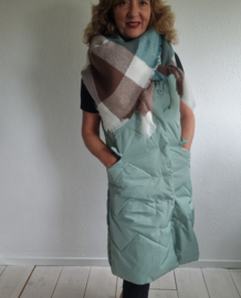 Riani lange gewatteerde bodywarmer. Maat 36, Mintgroen.