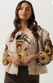 SUMMUM Woman tweed/bouclé gilet |Maat 36 |