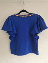 lisabetta Franchi statement sweater. IT. maat 44. Kobaltblauw