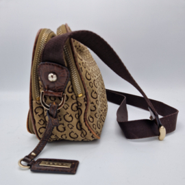 Guess crossbody tas. Bruin/textiel