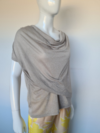 In Wear top. Mt. M. Beige/lurex.