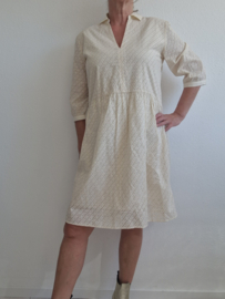 Yaya Women jurk. Maat 40, Crème/broderie.