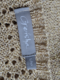 Geisha gebreide top. Maat 40, Goud.