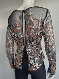 Ronald Kolk top. Maat 36, Zwart/lovers/handgemaakt.