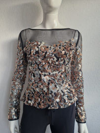 Ronald Kolk top. Maat 36, Zwart/lovers/handgemaakt.