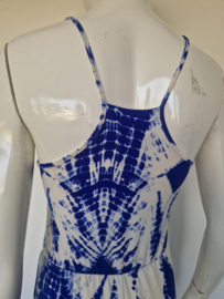 Essentiel Antwerp Viajar jurk. Blauw/wit. Maat M.
