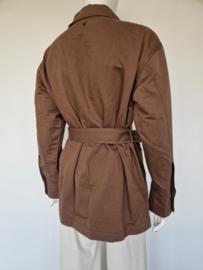 Vanilia Flat Utility Field Jacket. Maat 38. Bruin.