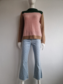 Scotch & Soda trui. Maat S. Roze/bruin/groen.