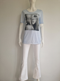 Studio Anneloes t-shirt. Maat 36, Lichtblauw/print.