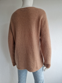 Alpha Studio trui. Maat 40/42,. Bruin. Mohair/zijde.