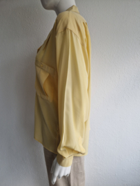 Falke vintage zijden blouse. Maat M. Zachtgeel.