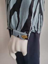 Fabienne Chapot blouse. Maat 36. Zebraprint.