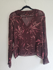 Claudie Pierlot Paris blouse. Maat 40, Bordeaux/print