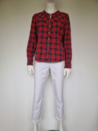 King Louie blouse. Maat 42, Rood/tartan ruit.