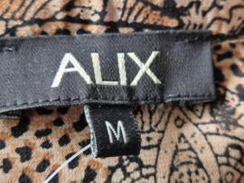 Alix blouse. Maat M. Bruin/print.