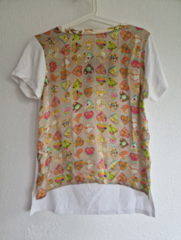 Mucho Gusto top. Maat S. Print/zijde.