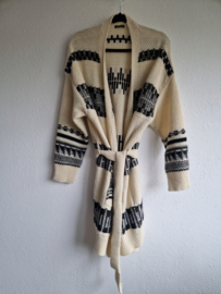 SET vest. Maat 38, Crème/zwart.